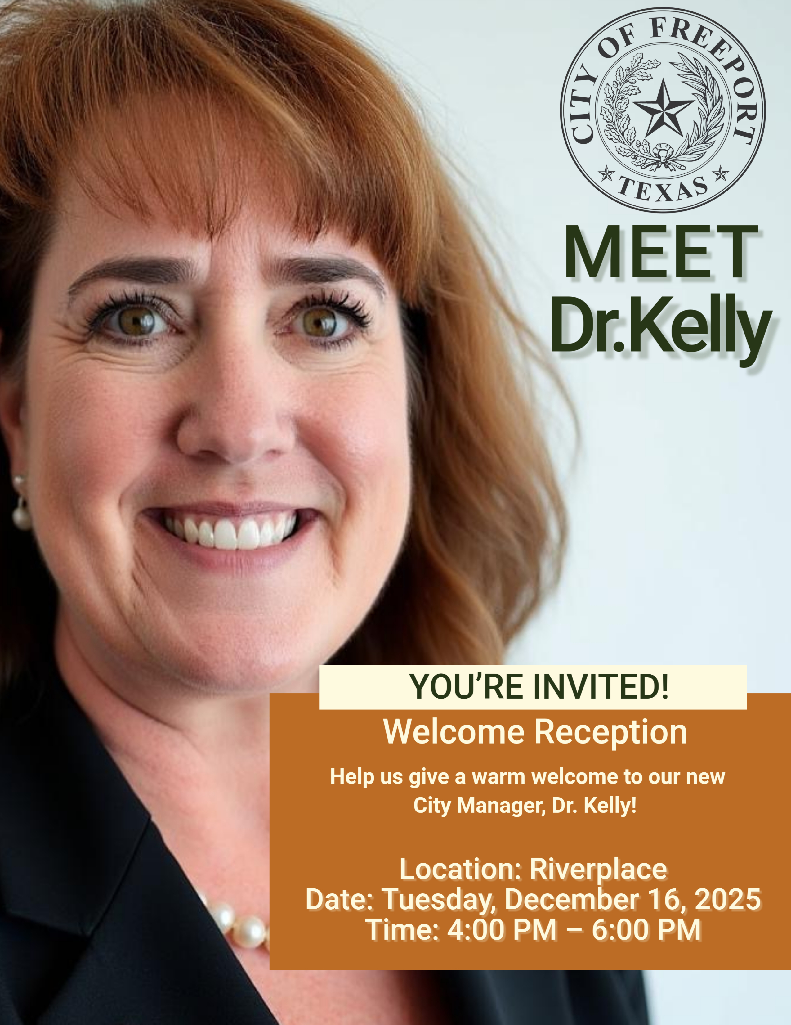 City of Freeport Welcomes New City Manager Dr. Kelly