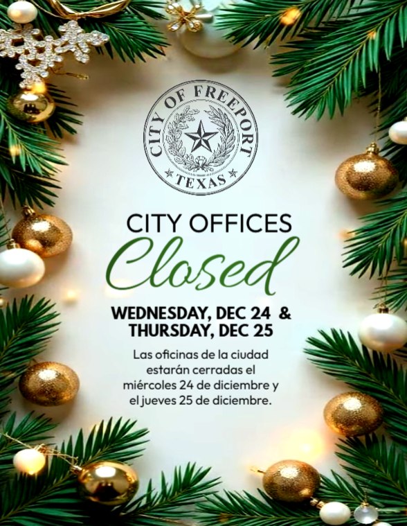 City Offices Closed for Christmas Holiday